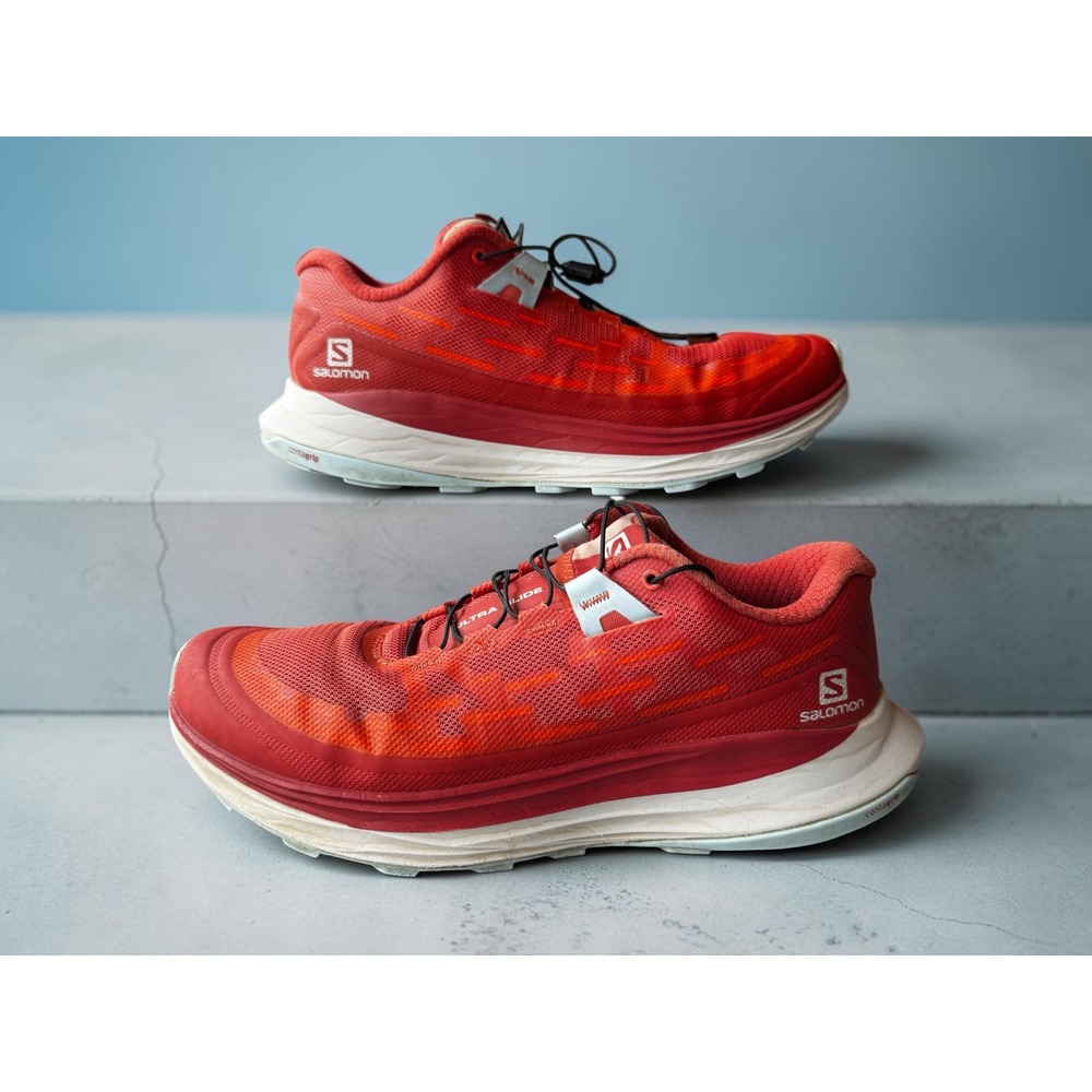 Salomon Ultra Glide Red Trail Running Shoes Womens 7 Sneakers 415792